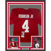Framed Autographed/Signed Brian Robinson Jr. 35x39 Alabama Red College Football Jersey JSA COA by Hall of Fame Sports Memorabilia