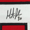 Framed Autographed/Signed Martin Brodeur 35x39 New Jersey Red Hockey Jersey JSA COA