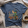 Broom Down, Needles Up T-shirt by YarnMerch