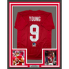 Framed Autographed/Signed Bryce Young 35x39 Alabama Red College Football Jersey Beckett BAS COA