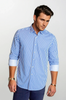 The Go Big Stripe Long Sleeve Tech Shirt - Royal Blue by Buki