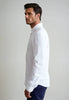 Classic White Long Sleeve Button Down Tech Shirt by Buki