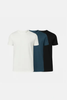 Buki Cinqo Tech Tee 3-Pack - White/Blue Night/Black by Buki