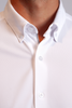 Classic White Long Sleeve Button Down Tech Shirt by Buki