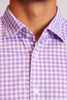 Mauro Long Sleeve Check Tech Shirt - Lavender by Buki