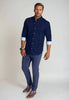 Moody Blues Plaid Long Sleeve Tech Shirt by Buki
