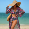 Women's Printed Bikini Three-Piece Swimwear Set by FitiqueFit