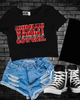 Whiskey cowgirl Cropped Tee by Madness & Mayhem LLC