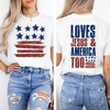 Loves Jesus & America Too - Full Size Front - Tee