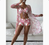 Mesh Cover-Up Three-Piece Swimwear Set – Bikini with Leg-Length Briefs by FitiqueFit