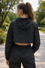 Neon Spur Logo Camo Crop Windbreaker Hoodie by Neon Spur