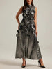🌸 Three-Dimensional Floral Sleeveless A-Line Dress by FitiqueFit