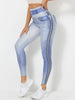 Denim-Look Peach Butt Yoga Leggings – Slim Fit Fitness Workout Pants by FitiqueFit