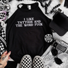 Tattoos & the word fuck embroidered rockstar tank by Madness & Mayhem LLC