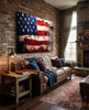 USA Flag Glass Wall Art by Insigneart USA