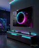 Neon Circle Glass Wall Art by Insigneart USA