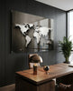World Map Glass Wall Art by Insigneart USA