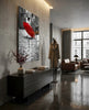 Red Umbrella Glass Wall Art by Insigneart USA