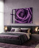 Purple Rose Glass Wall Art by Insigneart USA