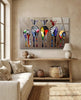Colorful Zebras Glass Wall Art by Insigneart USA