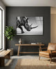 Black Rhino Glass Wall Art by Insigneart USA