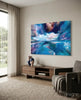 Blue Explosion Glass Wall Art by Insigneart USA