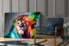 Lion Glass Wall Art by Insigneart USA