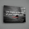 Where the Life Begins? Glass Wall Art by Insigneart USA