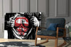 Superman Glass Wall Art by Insigneart USA