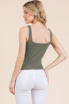 V-neck Basic Double Layers Tank Top