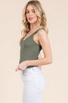 V-neck Basic Double Layers Tank Top