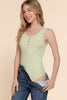 Sleeveless Henley Rib Knit Bodysuit