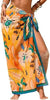 Sheer Chiffon High-Slit Swim Cover-Up Dress – Floral Print, One Size by FitiqueFit
