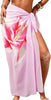 Sheer Chiffon High-Slit Swim Cover-Up Dress – Floral Print, One Size by FitiqueFit