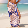 Sheer Chiffon High-Slit Swim Cover-Up Dress – Floral Print, One Size by FitiqueFit
