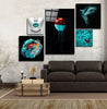 Turquoise Combined Glass Wall Art by Insigneart USA