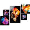Dance of Colors Combined Glass Wall Art by Insigneart USA