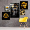 Yellow Harmony Combined Glass Wall Art by Insigneart USA