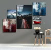 Blue Serenity Combined Glass Wall Art by Insigneart USA