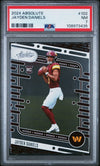Graded 2024 Panini Absolute Jayden Daniels #102 Rookie RC Football Card PSA 7 Near Mint