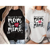 "Called Mom And Mimi's Blessing" Ladies T-Shirt – Casual Pattern Mother's Day Tee, Premium 100% Cotton Grandmother Gift Top, Soft Lived-In Heavyweight Floral Family Shirt, Made in USA