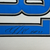 Framed Autographed/Signed Calvin Johnson 35x39 HOF 21 Detroit White Football Jersey JSA COA
