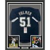 Framed Autographed/Signed Carson Fulmer 35x39 Chicago Black Baseball Jersey JSA COA