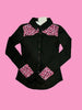 Catty Cowgirl Western Pearl Snap Girls Rodeo Shirt by Neon Spur