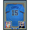 Framed Autographed/Signed Cecil Cooper 35x39 Milwaukee Blue Baseball Jersey Beckett BAS COA by Hall of Fame Sports Memorabilia