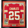 Framed Autographed/Signed Jamaal Charles 35x39 Kansas City Red Football Jersey JSA COA by Hall of Fame Sports Memorabilia