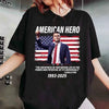 Charlie Kirk American Hero T-Shirt – Unisex Patriotic Apparel, Conservative Fan Tee by Dog Mom Hat