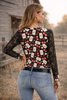 Card Room Cowgirl Lace Sleeve Top by Neon Spur