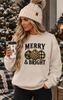 Merry & Bright Camo Leopard Check Bulbs Graphic Sweatshirt by Ocean & 7th
