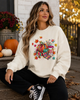 Colorful Hello Fall Graphic Crewneck Sweatshirt by Ocean & 7th